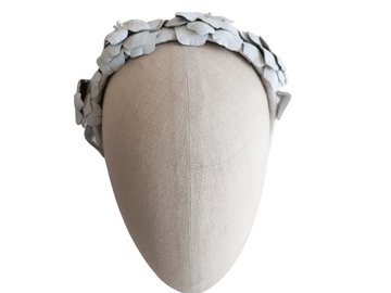 For Sale: White leather ladies flower headband