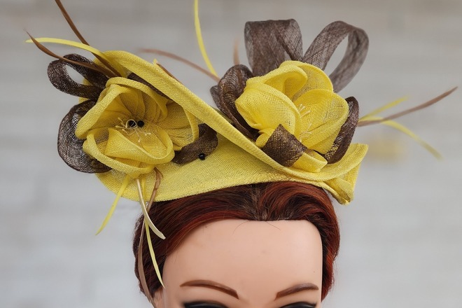 Flower Sinamay Spring Racing/Wedding Fascinator Headpiece