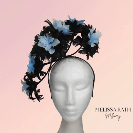 Blue Feathered Headpiece