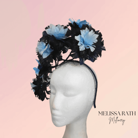 Blue Feathered Headpiece