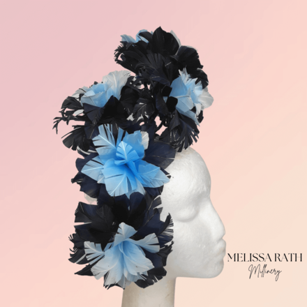 Blue Feathered Headpiece