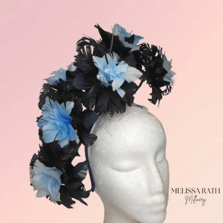 Blue Feathered Headpiece
