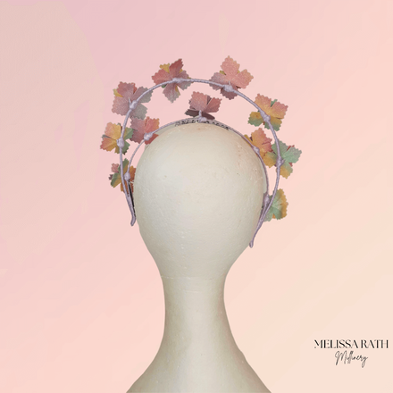 Rainbow pleather halo crown