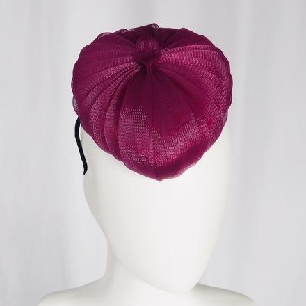 Magenta Heart Crinoline Hat Headpiece