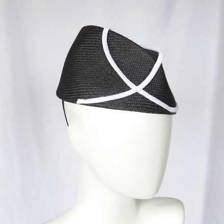 Black and White Swirl Percher Hat