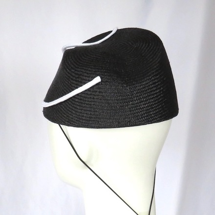 Black and White Swirl Percher Hat