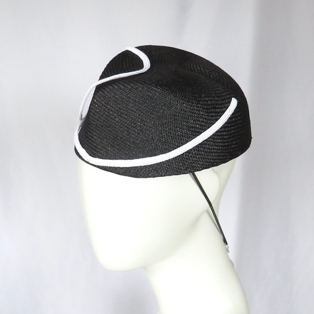 Black and White Swirl Percher Hat
