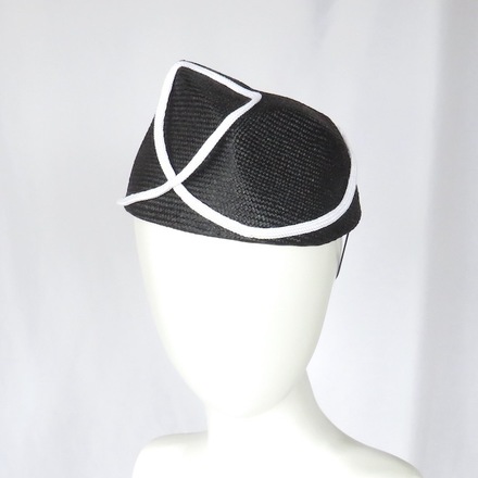 Black and White Swirl Percher Hat