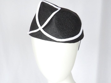For Sale: Black and White Swirl Percher Hat