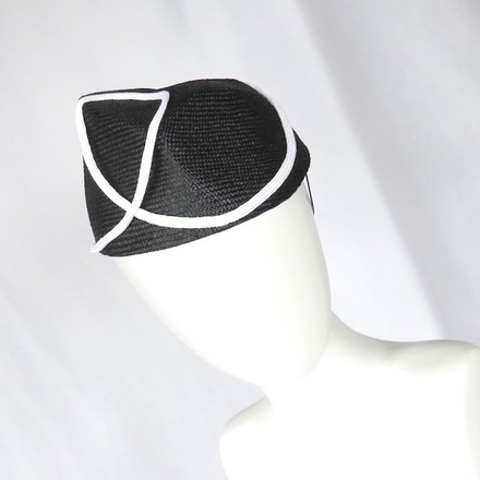 Black and White Swirl Percher Hat