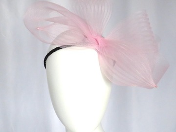 For Sale: Pale Pink Crinoline Bow Headpiece