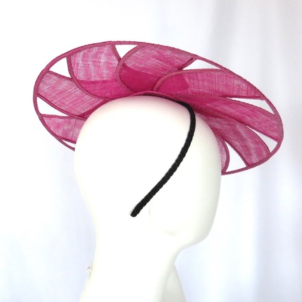 Magenta Pink Geometric Brim
