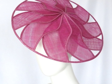 For Sale: Magenta Pink Geometric Brim