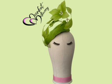 For Sale: Lime Green Beret Style Fascinator