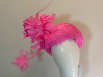 For Sale: Fluro pink feather bandeau 