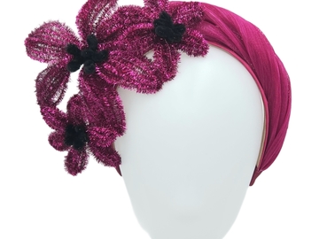 For Sale: Magenta Floral Headband
