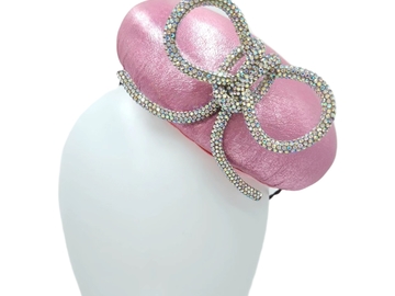 For Sale: Metallic Pink Rhinestone Bow