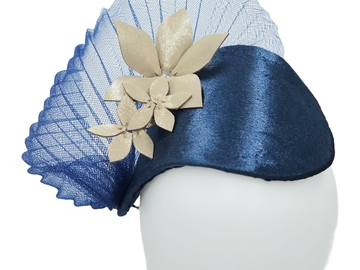 For Sale: Navy flowered fascinator