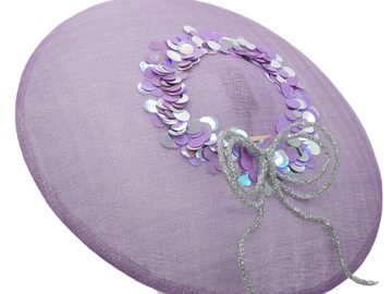 Pandemonium Millinery Feather Trim - Purple & Black