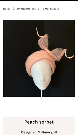 Millinery jill peach Sorbet   