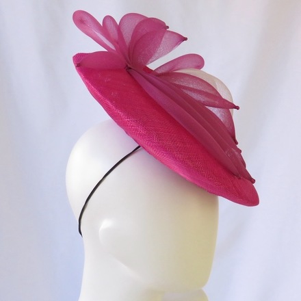 Magenta Fuchsia Pink Crescent Hat Headpiece