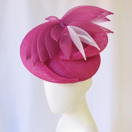 Magenta Fuchsia Pink Crescent Hat Headpiece