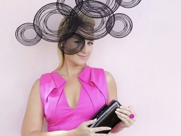 For Rent: Peacock Millinery Black Circles