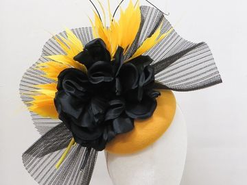 For Sale: Black mustard button hat