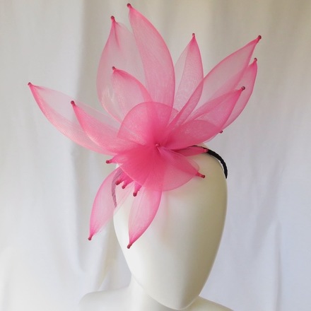 Pink Crinoline Petals Headband Headpiece