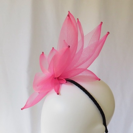 Pink Crinoline Petals Headband Headpiece