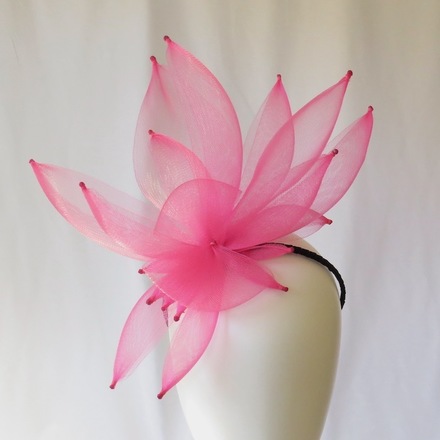 Pink Crinoline Petals Headband Headpiece