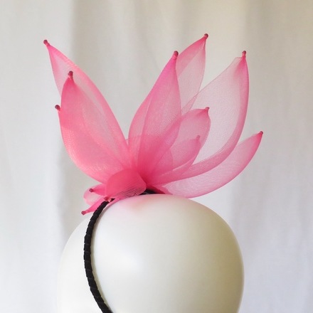 Pink Crinoline Petals Headband Headpiece