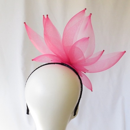 Pink Crinoline Petals Headband Headpiece
