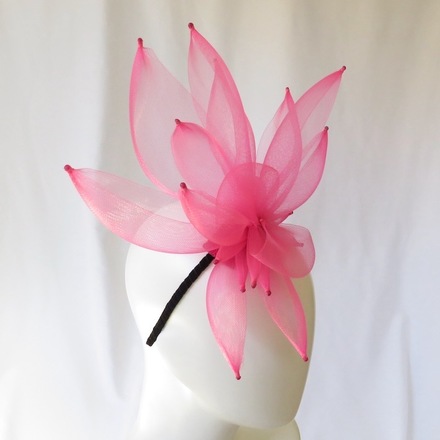 Pink Crinoline Petals Headband Headpiece