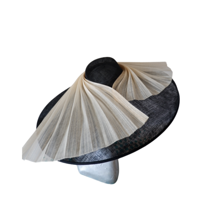 Danbury - Black & Ivory large Hat