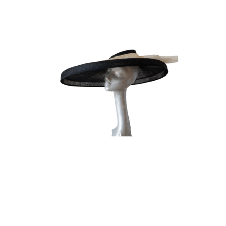 Danbury - Black & Ivory large Hat