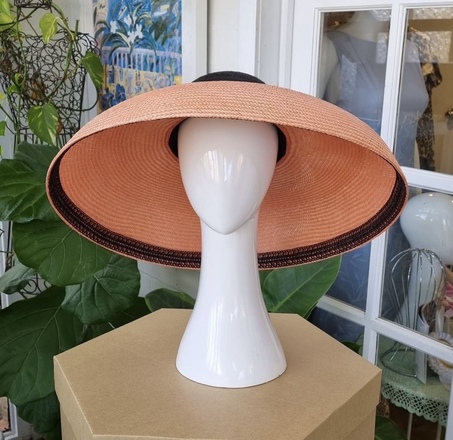 Peach/Apricot Classic Dior Big Brim Hat