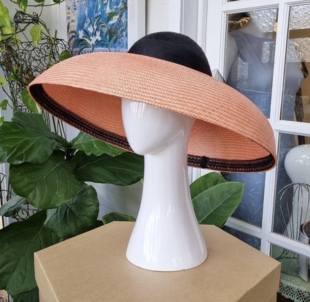Peach/Apricot Classic Dior Big Brim Hat