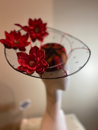Vintage fur felt asymmetrical upbrim 