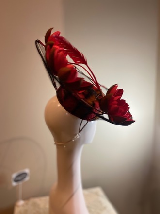 Vintage fur felt asymmetrical upbrim 