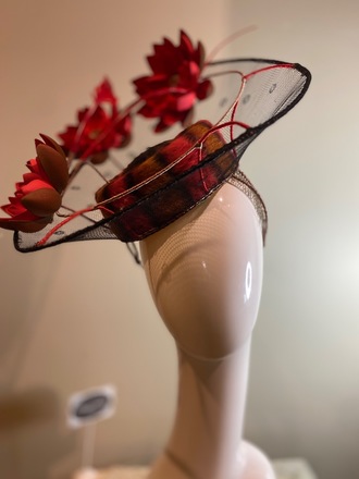 Vintage fur felt asymmetrical upbrim 