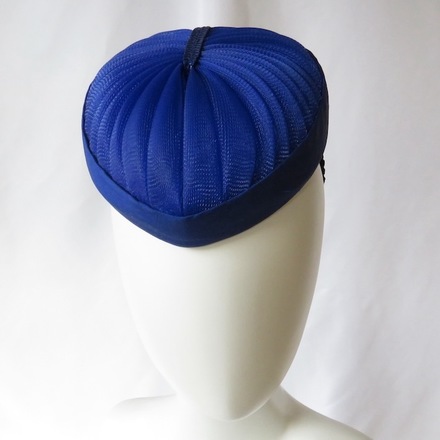 Cuore Azzurro - Royal Blue Heart Crinoline Hat