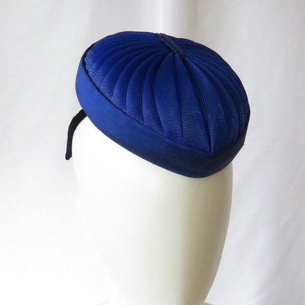 Cuore Azzurro - Royal Blue Heart Crinoline Hat