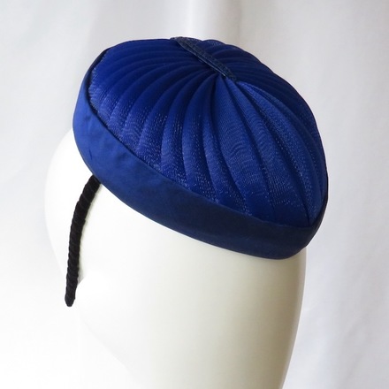 Cuore Azzurro - Royal Blue Heart Crinoline Hat
