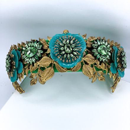Impromptu Princess headband in Green & Teal Bag set 