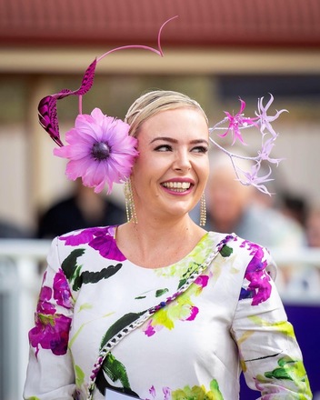 Eve Till Dawn Pink/Purple Flower Millinery