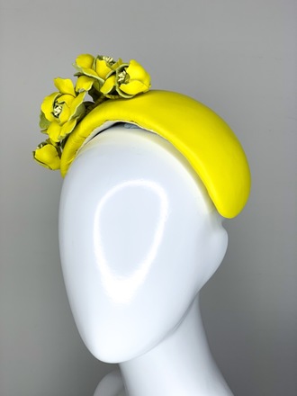 “SALE” Bouquet Bandeau in Neon yellow Leather 