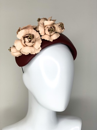 “SALE” Bouquet Bandeau Burgundy & Nude 