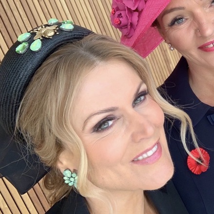 Black & Green pillbox hat with large bow