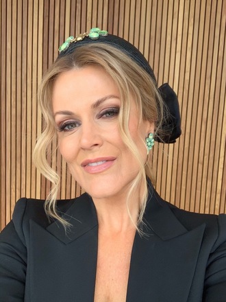 Black & Green pillbox hat with large bow